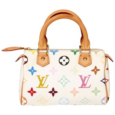 2003 Louis Vuitton White Coated Multicolor Monogram Canvas